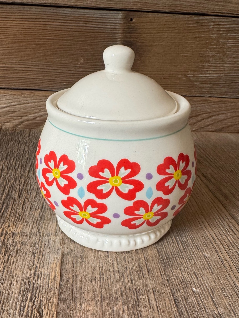 Pioneer Woman Flea Market Sugar Bowl & Lid